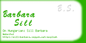 barbara sill business card